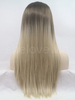 Medium Length Synthetic Lace Front Wig Brown Blonde