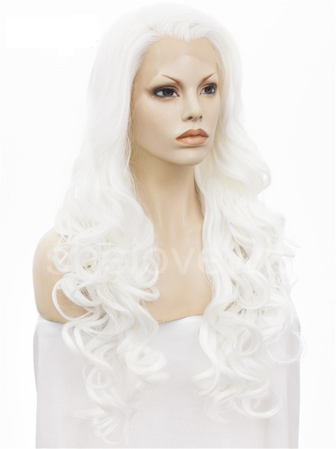 Pure White Synthetic Lace Front Wig Supplier Pure White Synthetic Lace Front Wig Store Pure 0932