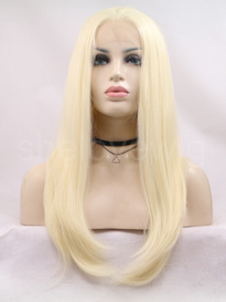 Color 613 Blonde Lace Front Wig Synthetic Hair Straight