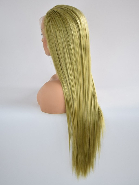 Long Length Synthetic Lace Front Wig Black Pink