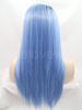Black Blue Synthetic Lace Front Wig Medium Length