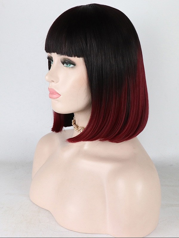 Ombre Bob Hairstyle Synthetic Lace Front Wig