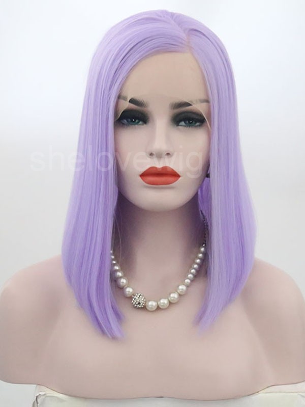 Girls Lace Front Wig Synthetic Hair Bob Hairstyle Ombre