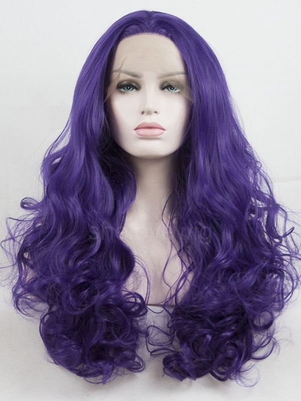 Custom Made Girls Synthetic Lace Front Wigs Cute Wavy