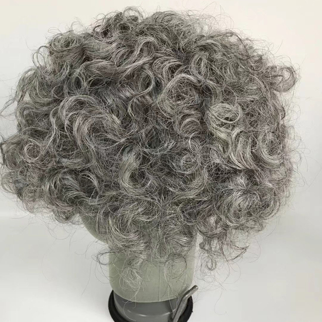 Buy Men's Toupee Hair Online Thin Skin Base Grey Color Human Hair Men Toupee