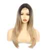 Pink White Ombre Synthetic Lace Front Wig