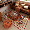 Customz Size Floor Carpet for Rest Room Vintage Pattern