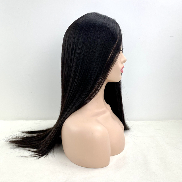 Natural Black Silk Top Base Hair Topper Invisible Knots For White Women Hair Topper For Thinning Hair