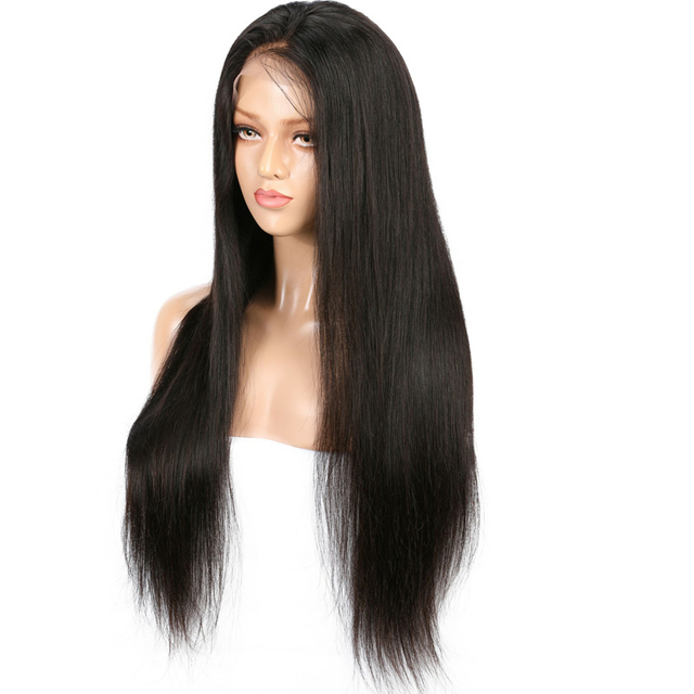 Stock Full Lace Wg Middle Part Black Straight