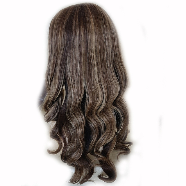 Super Fine Swiss Lace Single Knots Lace Front Wigs Deeply Bleach Knots