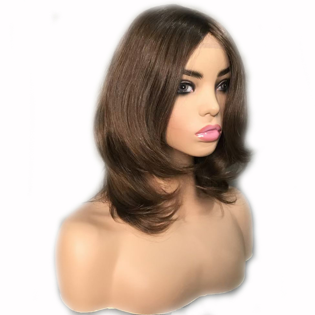 Medical Virgin Human Hair Lace Wigs with Ear Tab Lace Front with Silk Top Back by Machine Wig