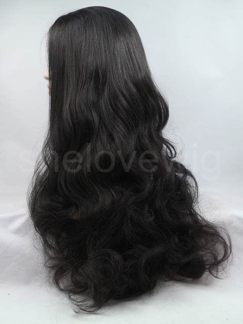 Natural Black Synthetic Hair Lace Front Wig Beauty Wave