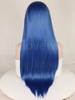 Blue Hair Color Synthetic Lace Front Wig Heat Stand