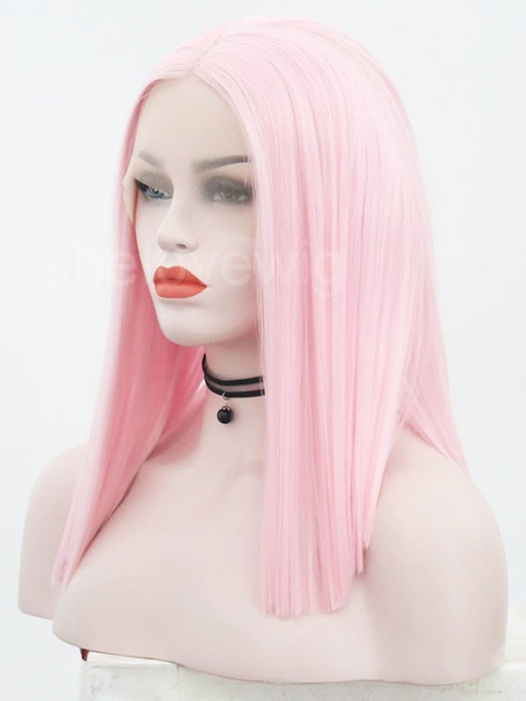 Natural Straight Synthetic Hair Lace Wig Three Ombre Color