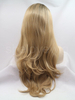 Cheap Price Synthetic Hair Lace Front Wig Wavy Blonde Ombre