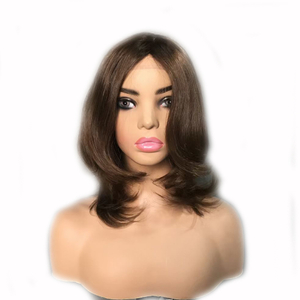 Medical Virgin Human Hair Lace Wigs with Ear Tab Lace Front with Silk Top Back by Machine Wig