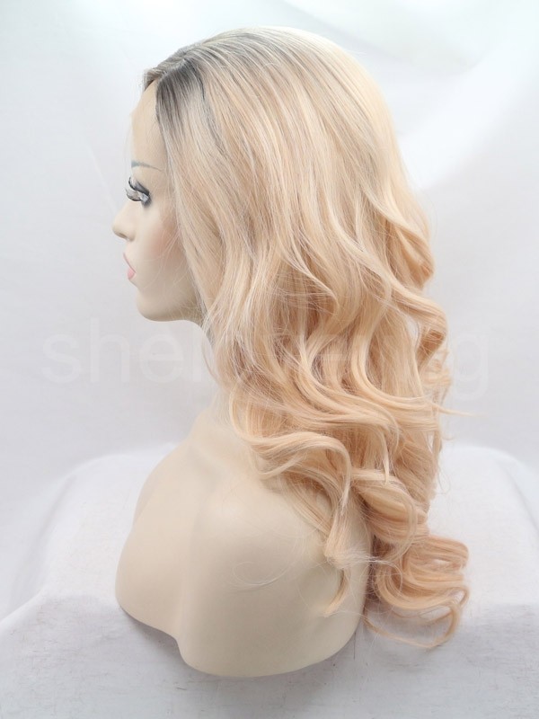 Wave Black Blonde Synthetic Lace Front Wig Beauty