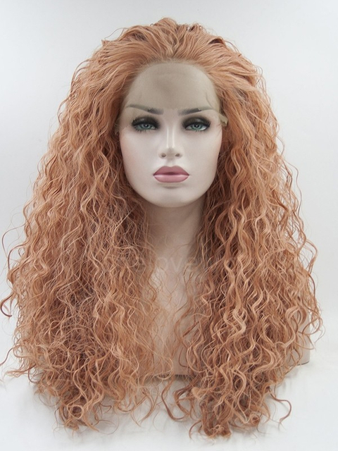 Dark Pink Lace Front Wig Fiber Hair Free Shipping