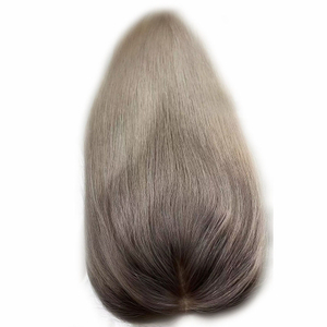Ombre Ash Blonde Silk Top Hair Toppers European Virgin Hair Top Quality