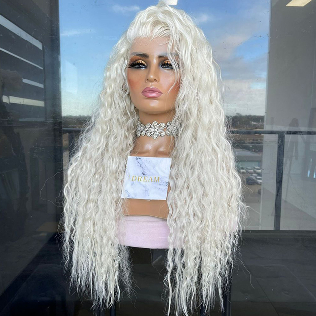 Loose Curl Lace Front Wig Synthetic Hair Heat Resistant