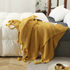 Knitted Vintage Style Blanket with Tassels Sample Design Blanket