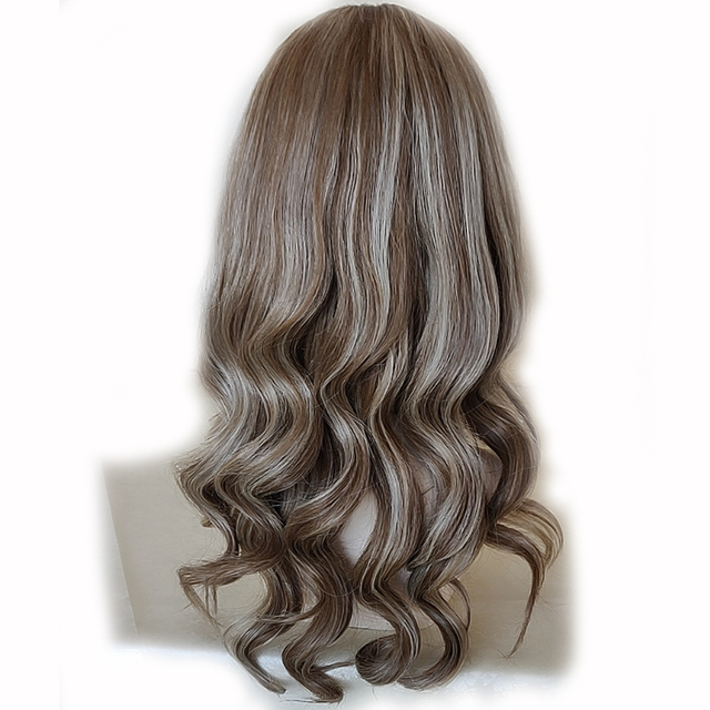 High Quality Balayage Color Hair Lace Front Wigs Deeply Bleach Knots Mixed Color