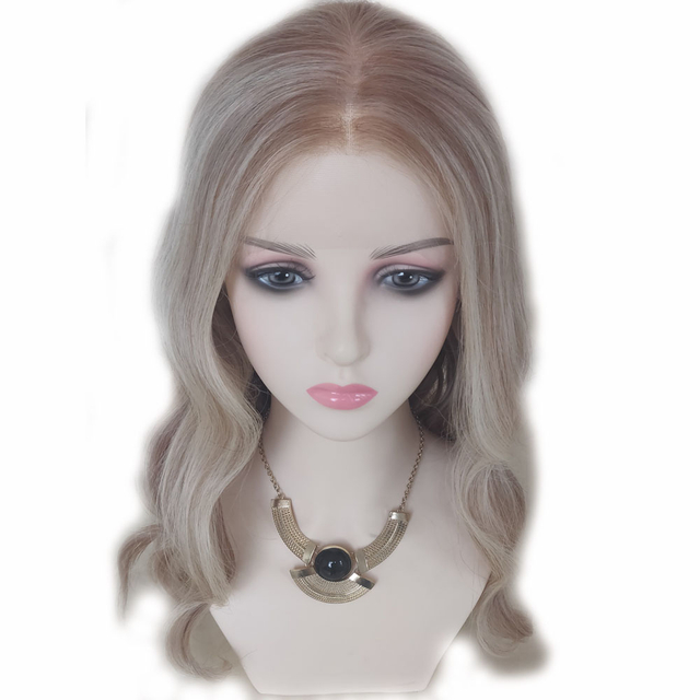 Mixed Color Ash Blonde Single Knots Virgin Hair Lace Wigs HD Lace Invisible Knots