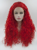 Hot Red Synthetic Hair Lace Front Wig Curl Hairstyle