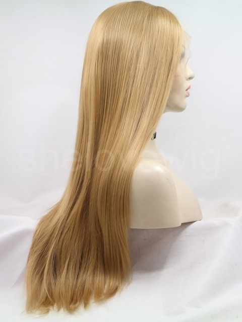 Natural Straight Synthetic Lace Front Wig Dark Blonde