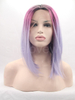 Bob Haircut Lace Front Wig Synthetic Hair Three Ombre
