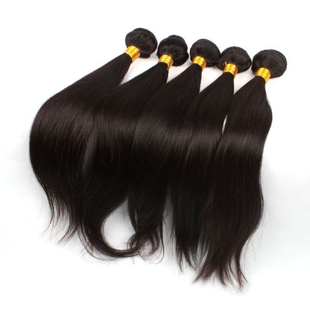 Remy Hair Natural Black Human Hair Bundles Natural Black Color