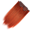 Top Quality Copper Red Natural Straight Clip In Hair Extensions Real Human Hair