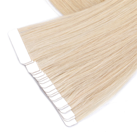 Ash Blonde Tape in Hair Extension Virgin Human Hair Skin Wefts Ash Blonde Color