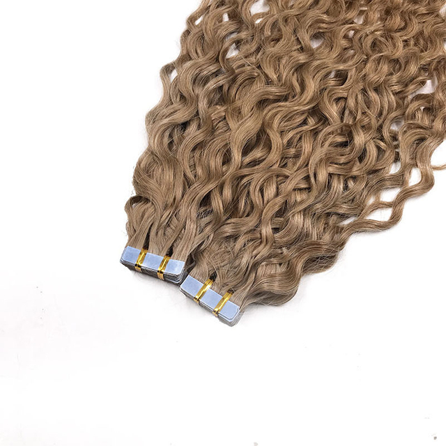 Curl Tape in Hair Extensions Ash Brown Color 100gram/pack