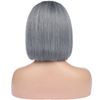 Dark Grey Color Remy Human Hair Glueless Lace Wigs Short Length Bob Hair