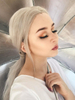 Natural Straight Silver Grey Synthetic Lace Front Wig