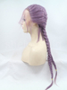Braid Hair Fiber Hair Lace Front Wig Light Purple