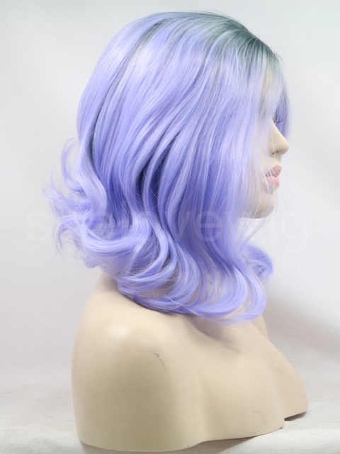 Beauty Girls Lace Front Wig Synthetic Hair Ombre Color