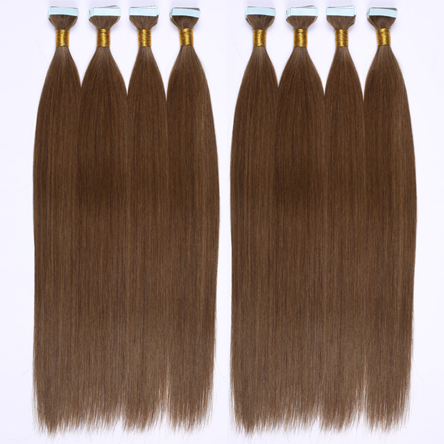 Brown Color Silk Straight Tape in Hair Extension 40pcs/pack