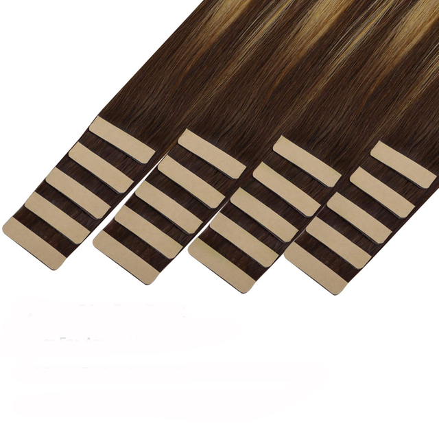 Tape In Human Hair Extensions Real Remy Hair Extension Straight Seamless Skin Weft