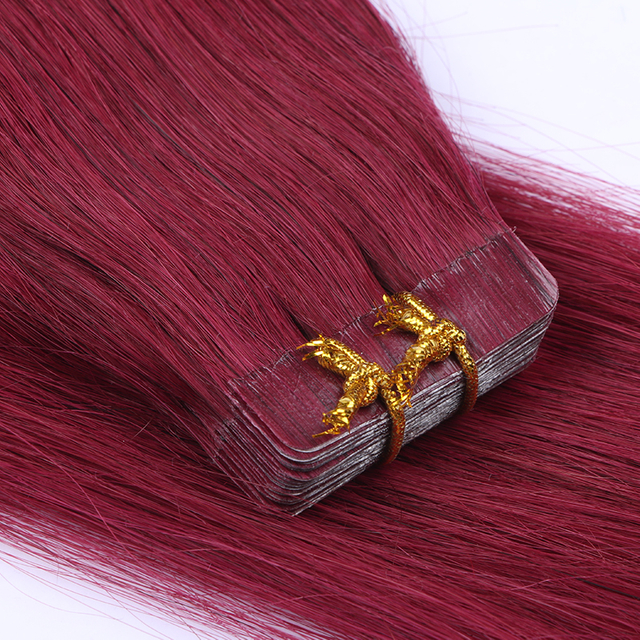 Buy Top Quality Tape in Hair Extension Online Red Wine Color Tape in Hair