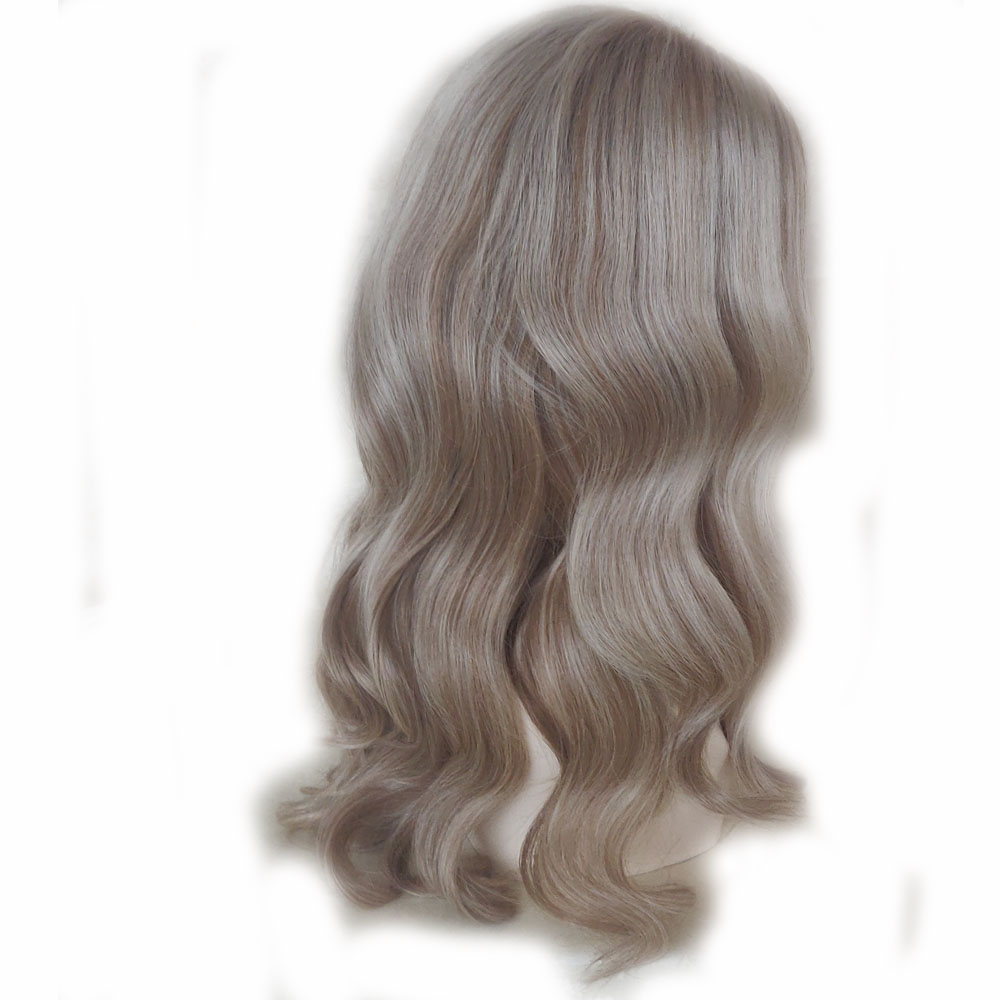 Mixed Color Ash Blonde Single Knots Virgin Hair Lace Wigs HD Lace Invisible Knots