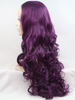 Dark Purple Synthetic Lace Front Wig Beauty Curl