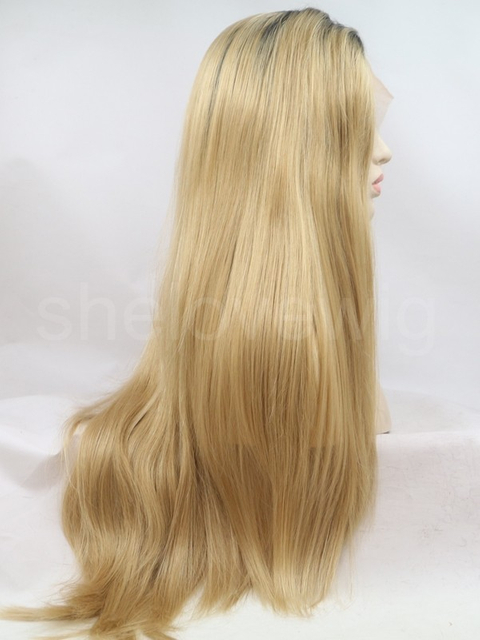 Affordable Price Synthetic Lace Front Wig Black Blonde Ombre