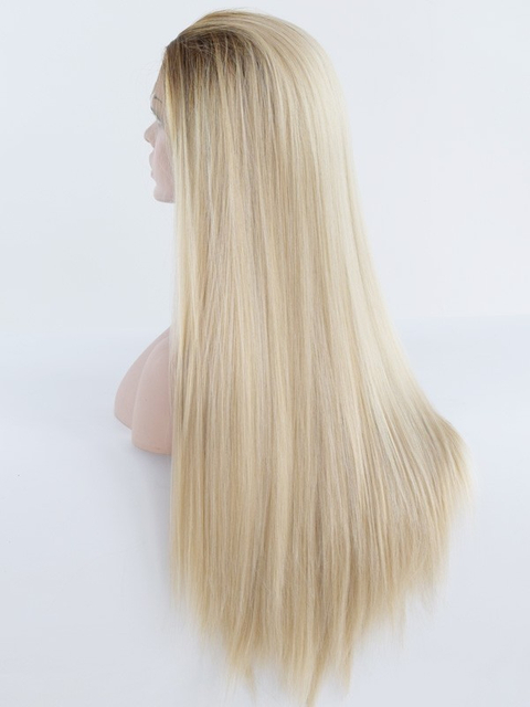 Beauty Natural Front Lace Wig Synthetic Hair Silk Straight