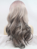 Beauty Ombre Synthetic Lace Front Wig Wave Black Grey