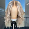 Balayage Hair Human Hair Lace Front Wigs European Virgin Hair Lace Wigs Balayage Color
