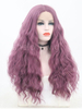 Black Blue Pink Synthetic Lace Front Wig Ombre Wave