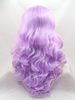 Light Lavender Synthetic Lace Front Wig Wave Curl