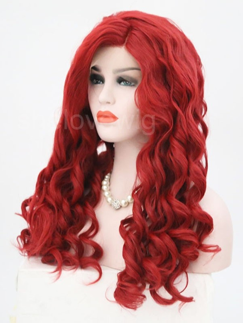 Synthetic Lace Front Wig Wave Half Blonde Half Ladenver